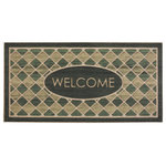 Mohawk Home - Mohawk Home Ornamental Woodgrain Chestnut 2' x 4' Door Mat - Mohawk Home's Ornamental Woodgrain Entry Mat showcases a diamond lattice motif cast in dark hunter green and ash grey. This decorative doormat features a subtle textured surface that absorbs moisture and helps remove dirt and debris from your shoes. Low-profile height offers ideal functionality for high traffic areas and in entryways as it will not obstruct doors from opening or closing. This doormat offers low maintenance upkeep - simply vacuum, shake out, or sweep off debris, spot clean with a solution of mild detergent and water. Do not bleach. Air dry. Dry flat.