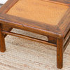 Small Antique Provincial Wood Rattan Tea Table - Asian - Coffee Tables ...