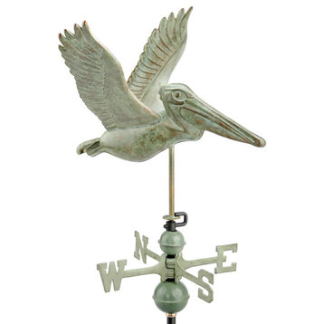 Pelican Weathervane 1909V1 Blue Verde Copper by Good Directions