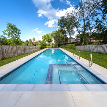 Barrington, IL Lap Pool with Interior Hot Tub