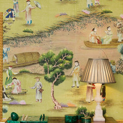 Panoramic Chinoiserie wallpaper mural - Products