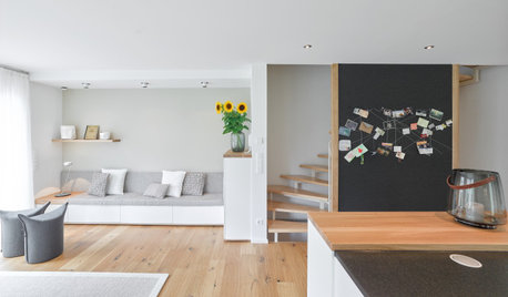 8 gelungene Beispiele, Treppen vom Wohnraum abzutrennen