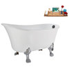 51'' Streamline NAA372CH-BGM Soaking Clawfoot Tub and Tray with External Drain