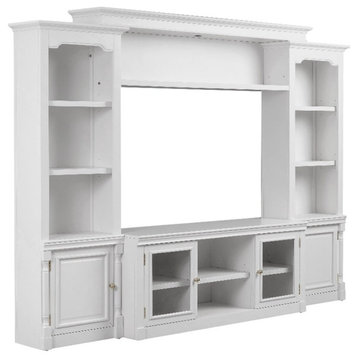 TOV Furniture Virginia Wood Entertainment Center for TVs up to 65" in White
