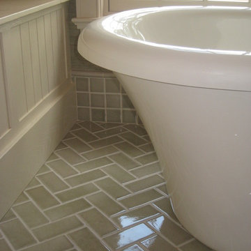 Close-Up of Susan's Handmade Floor Tile