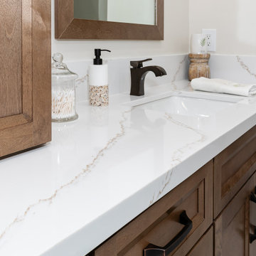 Earth Tones Transitional Master Bathroom