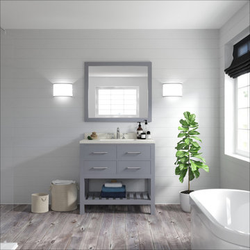 Open Bottom Shelf Vanities