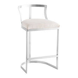 EMERSON COUNTER STOOL - SILVER - Bar Stools And Counter Stools
