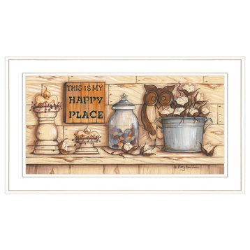 "My Happy Place" by Mary Ann June, Framed Print, White Frame