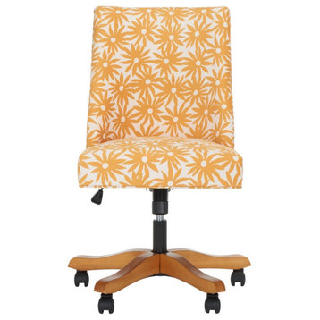 Safavieh Scarlet Desk Chair, Yellow/Flower