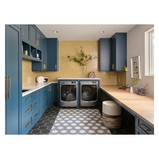 Mid-Century Modern, Shavano Park - Midcentury - Laundry Room - Austin ...