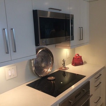 Painted Back Glass for Kitchen Backsplash