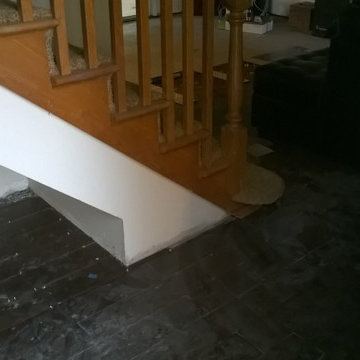 bathroom floor wood in to Tile