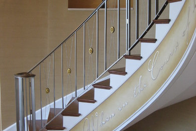 Inspiration for a contemporary staircase remodel in Philadelphia