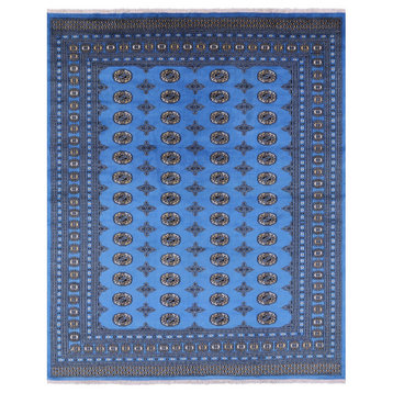7' 11" X 9' 8" Silky Bokhara Hand Knotted Wool Rug - Q21942