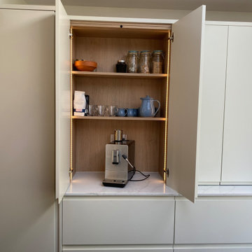 Porcelain Matt Kitchen with deep heather kitchen island