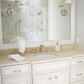 Crema Marfil Marble Bathroom