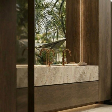Minimalist Spa-Like Bathroom