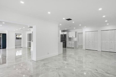 Trendy living room photo in Miami