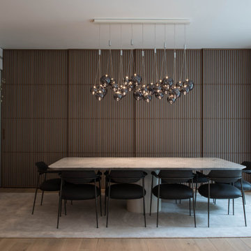 Dining Room with Smoke-Glass Suspension Lights, Lisbon