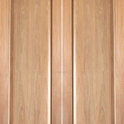 Rustic-6 Interior Tropical Hardwood Wood 1 Panel Double Door - Interior Doors