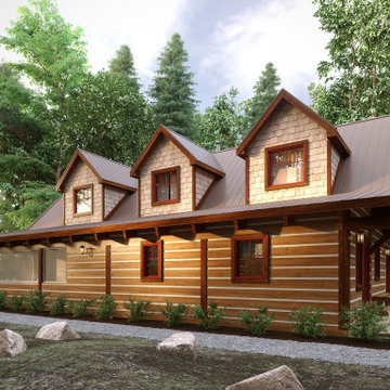 Log Home "Lot-0" Canada, 3D Visualization.