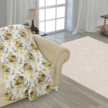 Chiara Rose Microfiber Reversible 1-Piece Multipurpose Quilted Throw Blanket
