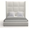 Nativa Interiors Aylet Square Tufted Bed, Off White, Ca King, High 87"