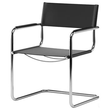 CRO Decor Modern Faux Leather Stainless Steel Office Chair Dining Chair
