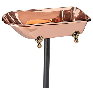 Splish-Splash Bird Bath Polished Copper by Good Directions
