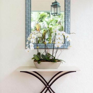 Feather Tile Mirror and Console Table
