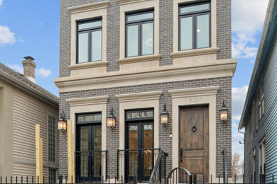 Contemporary exterior home idea in Chicago