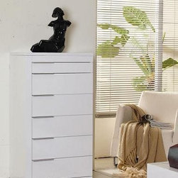 ALASKA WHITE BEDROOM CHEST - Panel Beds