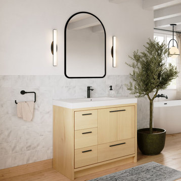 The Sacha Bathroom Vanity, Maple, 36", Single Sink, Freestanding