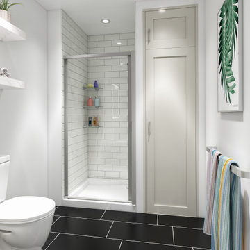 Nautilus Retractable Shower Door for Residential