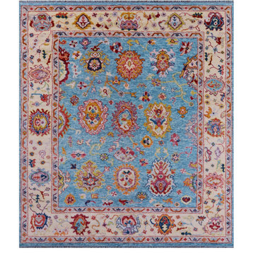 Turkish Oushak Hand Knotted Wool Rug 8' 3" X 9' 8" - Q16125