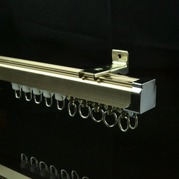 CHR7820 Rose Gold Wall Mounted Custom Made Length Single Curtain Tracks and Rail - Window Treatment Accessories