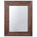 Stylecraft Home Collection - Oliver Wood Grain Chestnut Stained Wall Mirror - Decorate any bare wall in your home with the Wood Grain Chestnut Stained Mirror. This hanging wall mirror measures 23 x 28 inches and boasts a beautiful woodgrain chestnut frame. This rectangular-shaped mirror is incredibly versatile and perfect for use all throughout your home.
