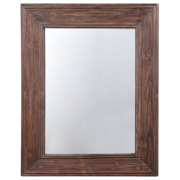 Oliver Wood Grain Chestnut Stained Wall Mirror