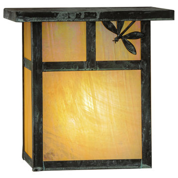 8W Hyde Park T Mission Dragonfly Wall Sconce