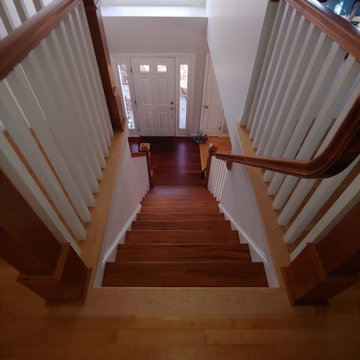 Hardwood Stairway and Basement Remodeling Project - Ashland MA