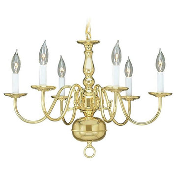 Williamsburgh Chandelier, Imperial Bronze and Polished Brass
