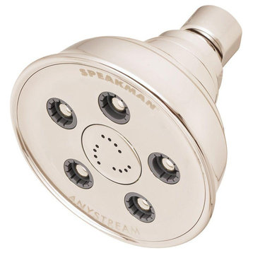 Caspian Collection Anystream Multi Function Shower Head, Polished Nickel