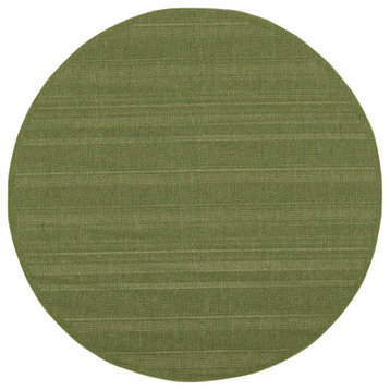 Malibu Indoor and Outdoor Outdoor Green and Rug, 7'10" Round