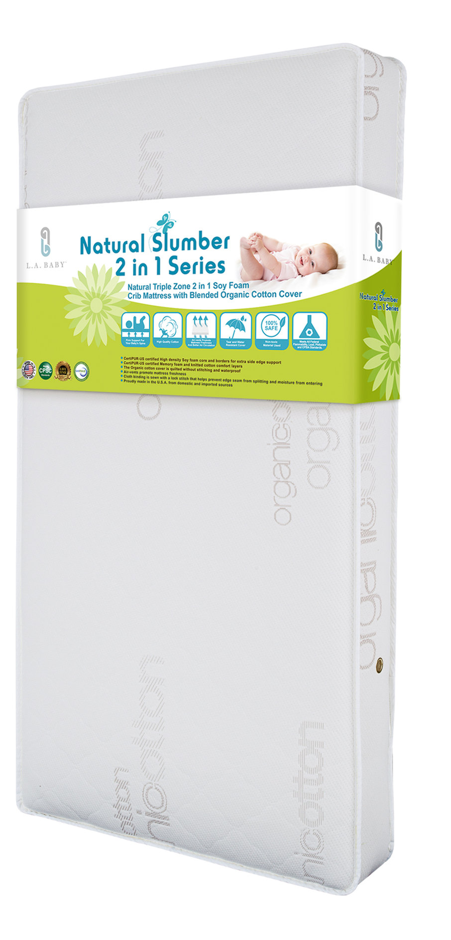 La baby natural organic crib mattress hot sale