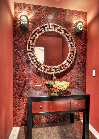 Asian Powder Room by m.a.p. interiors inc. / Sylvia Beez