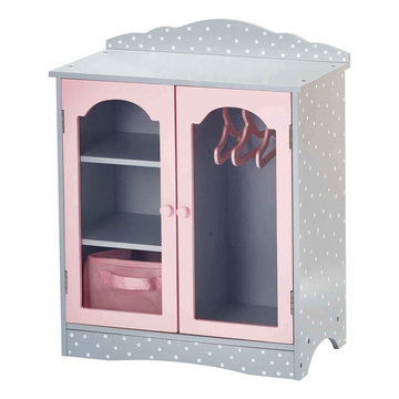 Olivia's Little World - 18 inch Doll Furniture - Fancy Wooden Closet