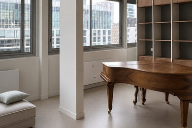 Inspiration pour un salon design.