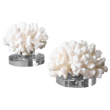 Uttermost Hard Coral Sculptures,, Set of 2