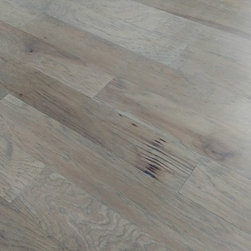 7" Hickory With Whitewashed Gray Stain - Engineered Wood Flooring